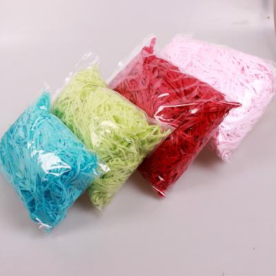 China Wholesale High Quality Recycled Materials 100g/Bag Decorative Fold Cut Shredded Paper For Gift Box Basket Filler for sale