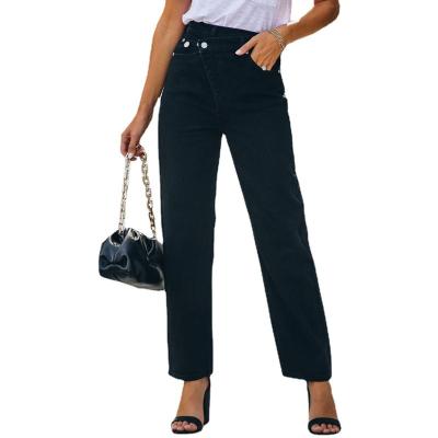 China All-match Style Wholesale Black Denim Women's Breathable Stretch Jean 2021 for sale