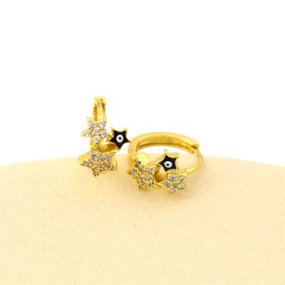 China Wholesale FASHIONABLE High Quality Enamel Star Eyes Zircon Earrings Stud Earrings For Women for sale