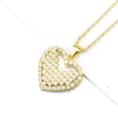 China TRENDY Hot Sale Indian Gold Plated Necklace Fashion 18k Copper White Zircon Stone Jewelry Necklace for sale