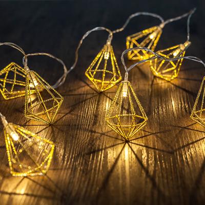 China Fashion Kanlong Amazon Amazon Gold Fairy Lights 65inch 10LED Diamond LED String Light Indoor Home Decor for sale