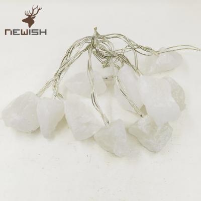 China Kanlong Natural Salt String Light Christmas Light Home Decoration Crystal Battery Light for sale