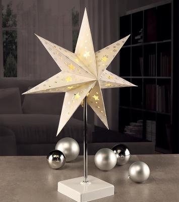 China Home Bar Decor Kanlong Christmas Accessories Supplies H24inch Star Led Lights Table Lamp For Christmas Home Decoration for sale