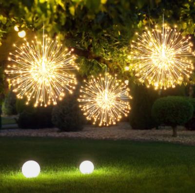 China LANDSCAPE Factory Wholesale LED Copper Wire Waterproof Outdoor Firework Solar Garden Landscape Light for Christmas Decoration for sale