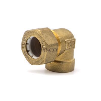 China Easy Installation Forge Brass Elbow Fitting Water Pipe Fitting 1/2