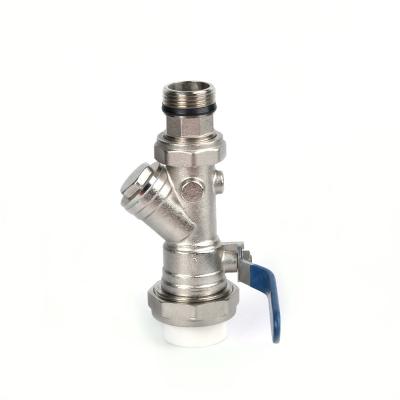 China General PPR Brass Ball Valve Mixing Male Connector 1/2