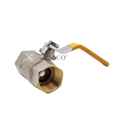 China General Forge Brass Type DN15 - DN32 1/2 Inch Female Nickel Ball Gas Valve Color To 1 Inch G Thread For Gas System Valve for sale