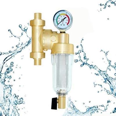 China Hotel 360 Rotating Sediment Brass Reusable Water Filter For Whole House Pre-Filter System Protector for sale