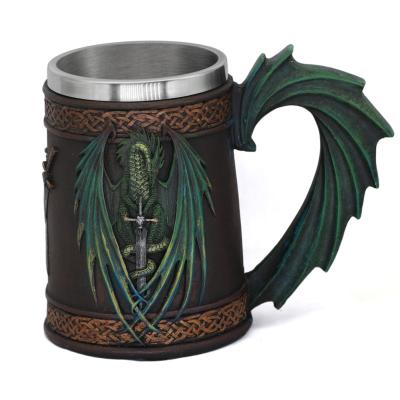 China Viable Drinking Beer Stein Tankard Coffee Cup Dragon Mug 17 Ounce for sale