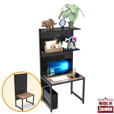 China Study Desk Home Office Workstation Computer Pegboard Expandable Wooden Writing Desk for sale