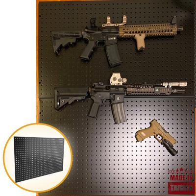 China Easy Assembly Pegboard Display Fixture Customized Rifle Hook Diy Pegboard Wall Hang Display for sale