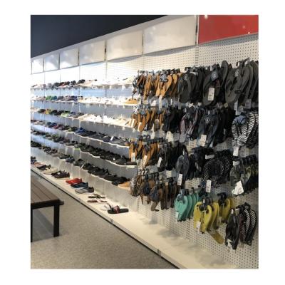 China Wall Mounted Exhibitor Floor Standing Pegboard Sneakers Display for sale