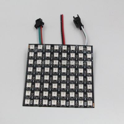 China Decorative Lighting DC5V SK6812 SMD5050 80*80mm Full Color Addressable LED Matrix for sale