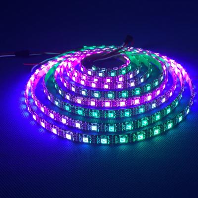 China PVC DC5V Led Color Cable Ribbon Light SK6812 Pixel Changing Strips for sale