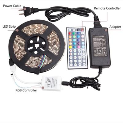 China Flexible PVC SMD5050 RGB LED Strip Kit 300 LEDs With 24Keys 44 Keys IR Remote Control for sale