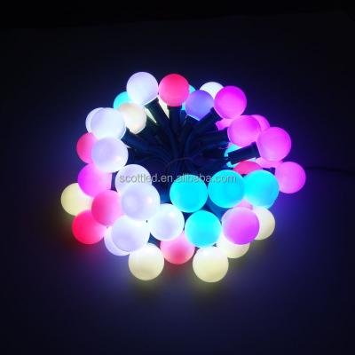 China DC12V LED Holiday Waterproof String Smart RGB G40 WS2811 G40 Pixel Christmas Lights SC-WS2811-G40-12 for sale