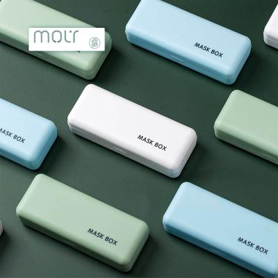 China Molytech Rectangle Mk04 Disposable Face Mas Storage Box OEM Logo Mas Accessories For Disposable Face Mask for sale