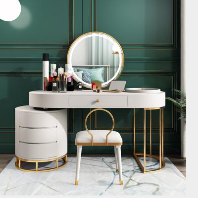 China European Dresser Makeup Table Bedroom Dressing Table With Mirror And Snitch Drawer Storage Modern Dressing Table for sale