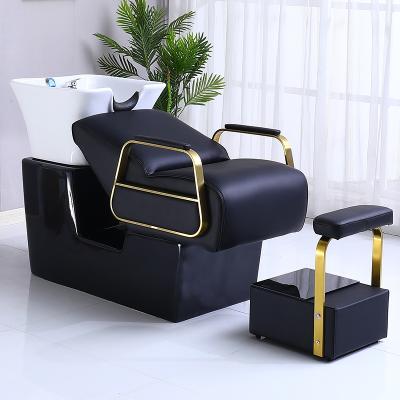 China Fashionable Beauty Barber Shop Furniture Hair Salon Massage Sink Basin Comfortable Shampoo Chair for sale