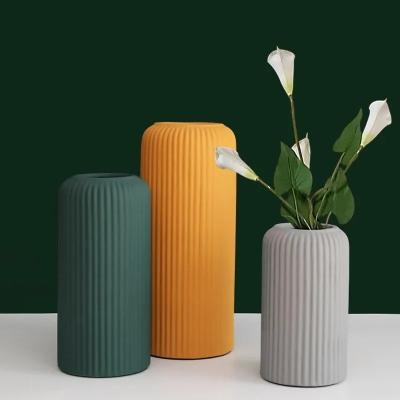 China Nordic Modern Porcelain Vase Colorful Creative Vases For Flowers Home Decor Table Living Room Ceramic Vase for sale