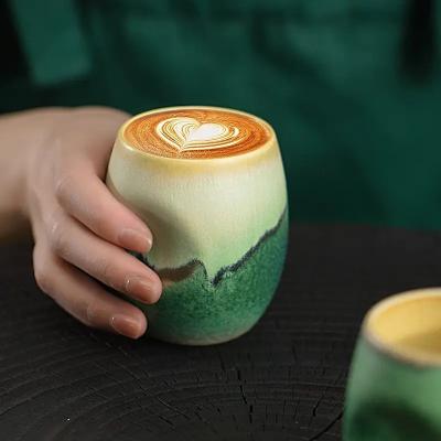 China Trending Products 2023 New Japanese Tea Cup Coffee Drinkware Elegant Ceramic Arabic Teaware Mug Gift Handmade Pottery Cu for sale