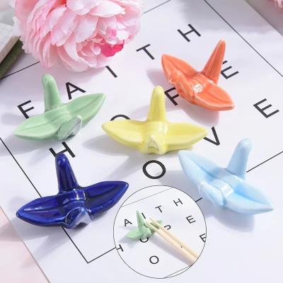 China Paper Cranes Origami Chopstick Holder Chopstick Holders Rack Stand Tableware Ceramic Spoon Forks Knife Rest Durable Love for sale