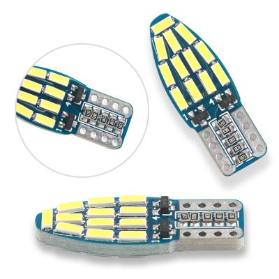 China Width Light\Tail Light\Turn Signal Light\Instrument Light NUYAO T10 LED Canbus W5W 24SMD 4014 NO ERRORS T10 LED Auto Car Bulbs Stuck License Plate Light Side Light for sale