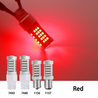 China Turn Signal NUYAO Car No Error Canbus DRL Stop Brake Tail Lamp Light Emergency Reverse Turn Signal 1157 1156 2835 66SMD Driving Position Light for sale