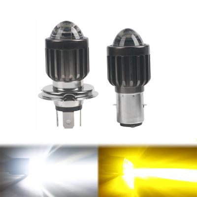 China NUYAO Motorcycle Headlight NUYAO 3000K 6000K BA20D H4 Mini Driving Lamp Motorcycle LED Scooter Headlight HI LOW Bulb for sale