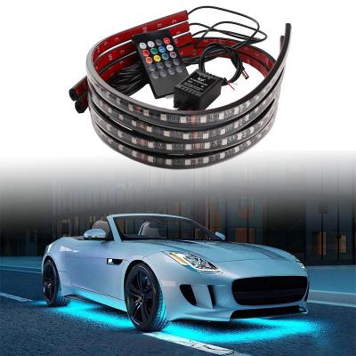 China Car Undergloe / Car LED Strip Light APP Control Car Chassis RGB Under Car RGB LED Underbody Underglow Flow Kits Light Car Under Glow Flexible Strip Light for sale