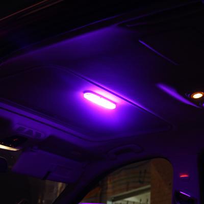 China NUYAO 3 Color LED Smart Touch USB Car Radio Light Roof Reading Lamp Universal Auto Car Interior Ceiling Roof Light for sale