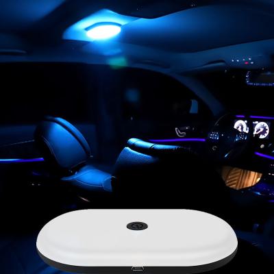 China NUYAO 3 Color LED Touch USB Car Roof Ceiling Reading Lamp Home Interior Light Universal Auto Car Wine Wine Roof Wireless Reading Light for sale