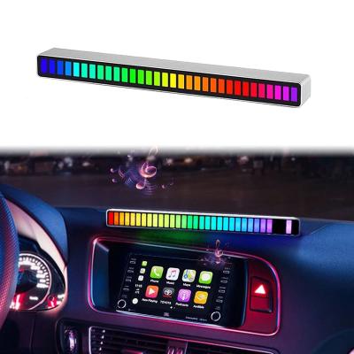 China USB Car Rhythm Recognition NUYAO Control Light Rechargeable Sound Music Voice Control USB DJ LED Computer Car RGB Colorful Rhythm Pickup Light for sale