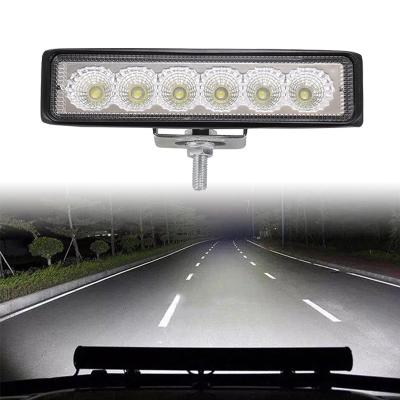 China Driving Light/Universal 12V 18W 6LED Car Headlight Working Light Bar Off Road Fog Lamp Truck Spot Headlight Driving Front Led Work Light For Car for sale