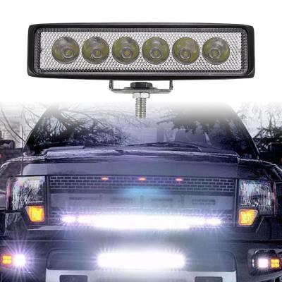 China NUYAO 6LED 12 24V 18W Car Headlight Auto Work Light Off-Road Daytime Running Light Motorbike SUV Car Spot Driving Light Fog Light/Driving Square for sale