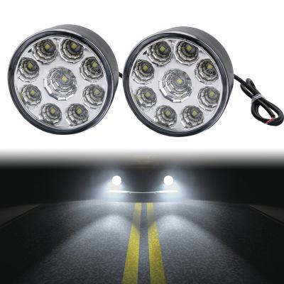 China NUYAO Round 9led Mini Work Light Auto White Car Driving Light 2PCS Brightness Car DRL Spotlight Laser Projector Laser Headlight Car Fog Light/High Brightness Car Driving Fog Lamp for sale