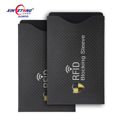 China Waterproof/Waterproof Safe Protector Blocking Custom Protective ID Card Holder Credit Card RFID Blocking Sleeve for sale