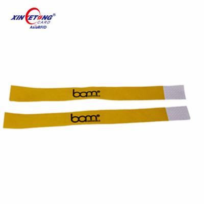 China Printing tyvak band gold paper waterproof/waterproof wristband with serial number for sale