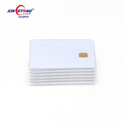 China Waterproof Contact Chip Blank Card Writeable RFID 4442 Contact RFID Card for sale