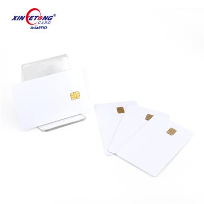 China Whole Sale PVC Plastic 13.56Hmz Customized Printable PVC Contact IC Nfc Plastic Blank Smart Card for sale