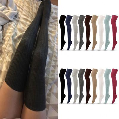 China Wholesale Custom Women QUICK DRY Over The Knee High Multi-colors Cotton Women Youth Long Thigh Socks For Ladies for sale