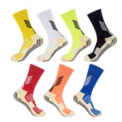 China Team Sports Breathable Antislip Grip Long Custom Sport Football Boots Non Knee High Breathable Anti Slip Crew Football Socks for sale