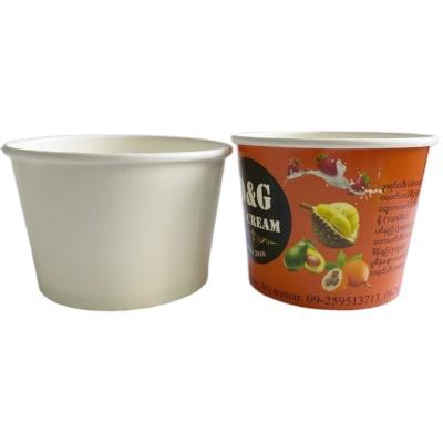 China Disposable 4oz Disposable Eco Friendly Ice Cream Maker Custom Printed Cup for sale