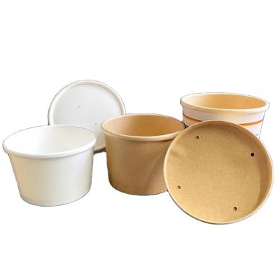 China Disposable 8oz To 32oz Disposable Cup Kraft Paper Brown Color Brown Color Cup Soup Cup Craft for sale