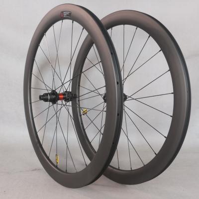 China Road Bikes Carbon Disc Road Wheelset 50mm Depth 25mm Width 240 Hub XD Tubeless Hub UD Matte With New Body for sale