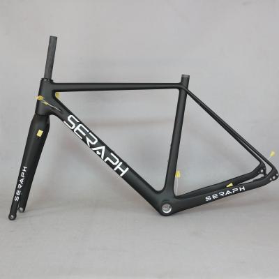 China Cyclocross SERAPH Paint Gravel 700C Carbon Bike Frameset,Thru Axle 142mm QR 135mm Carbon Cyclocross Frame Disc GR029 for sale