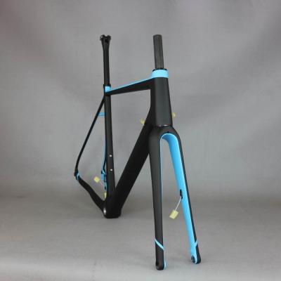 China Cyclocross Gravel 700C Carbon Bike Frame Bikes Through Axle 142mm Di2 Gravel Carbon Cyclocross Frame Disc for sale