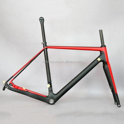 China China Cyclocross Bicycle Frame Cyclocross Toray T700 Carbon Fiber Gravel Bike Frame for sale