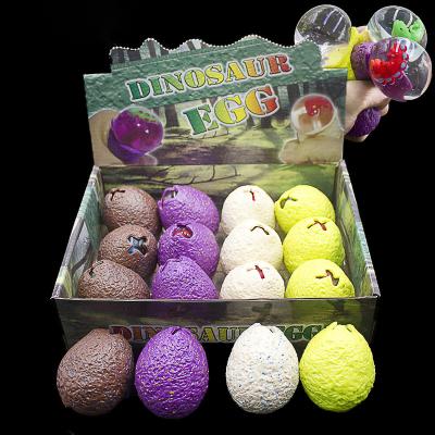 China Eco-Friendly Effort Soft Dinosaur TPR Dinosaur Egg Squeeze Ball Water Filled Ball For Relaxation for sale