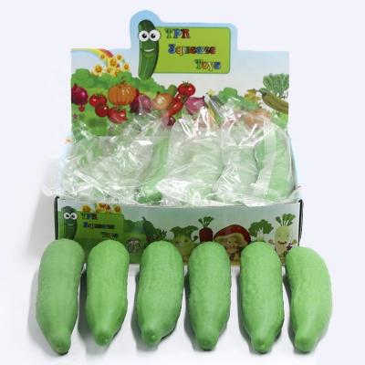 China Huayi TPR Eco-Friendly Soft Cucumber Sand-Filled Compression Toy Stress Relief Toys for sale